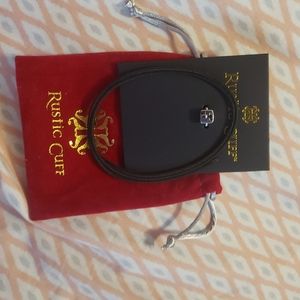 Rustic Cuff magnetic bracelet or necklace with T